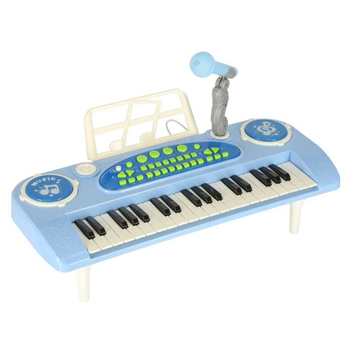 Pianinas su mikrofonu mėlynas