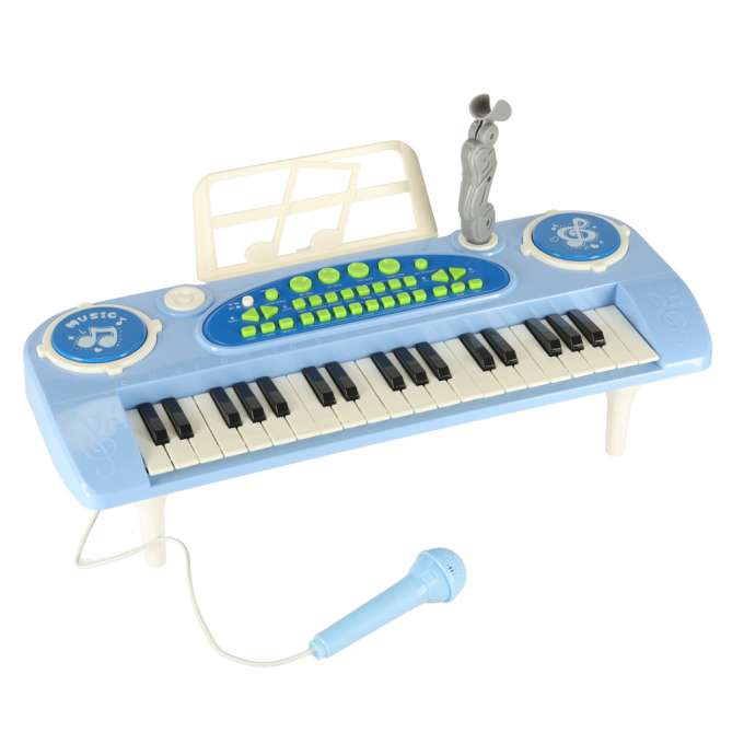 Pianinas su mikrofonu mėlynas