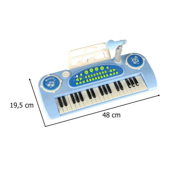Pianinas su mikrofonu mėlynas
