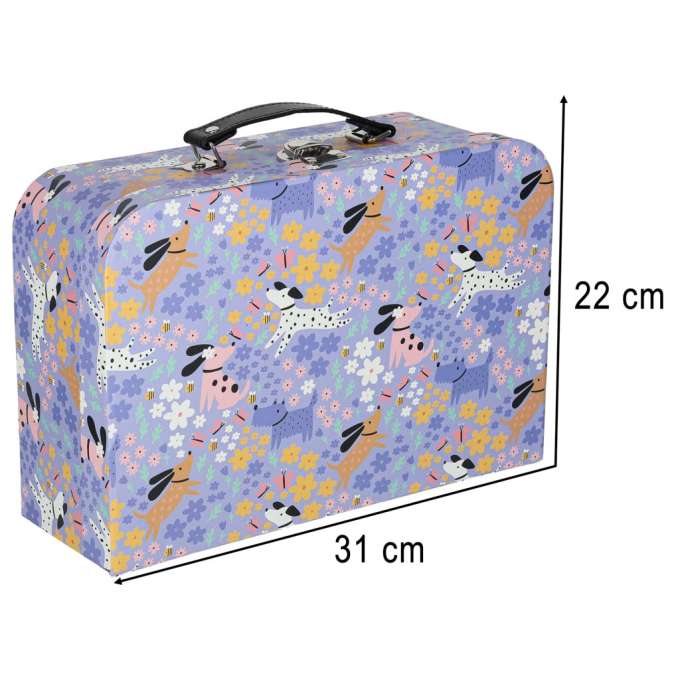 Lagaminas - namelis su gyvūnėliais ir baldais