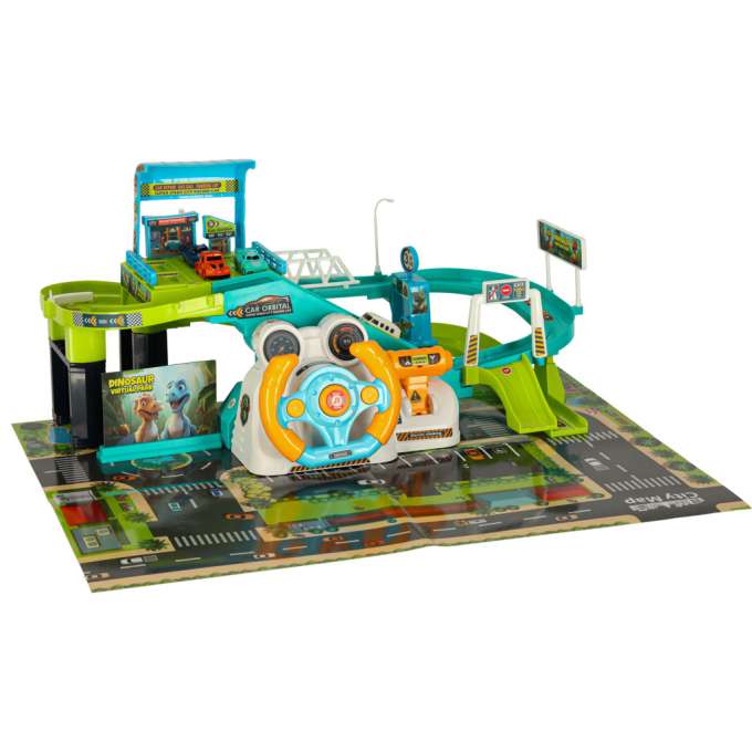 Automobilių takelis su parkavimu ir vairu