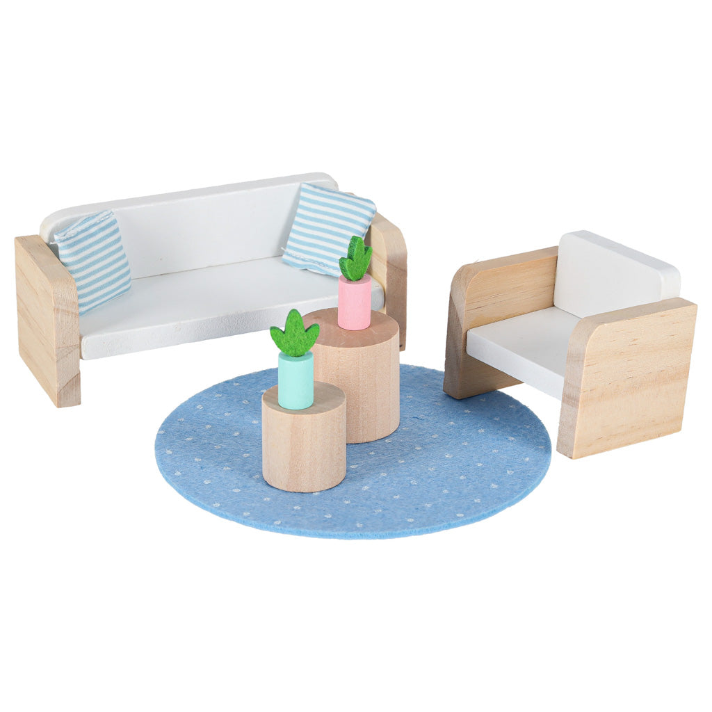 Lėlių namas lagamine su priedais