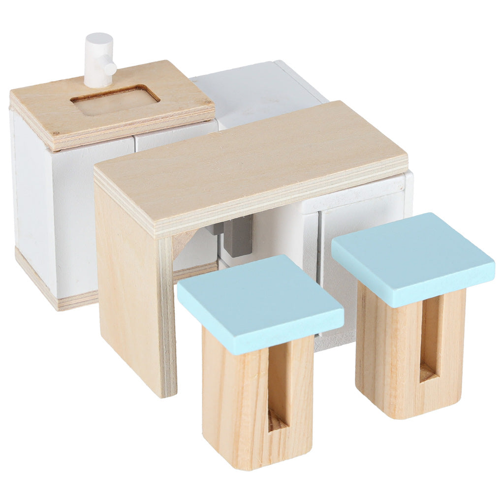 Lėlių namas lagamine su priedais