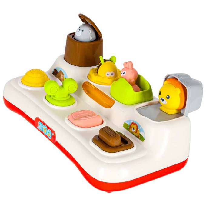 Pop-up žaislas su garsais ir šviesomis, iššokantys gyvūnėliai