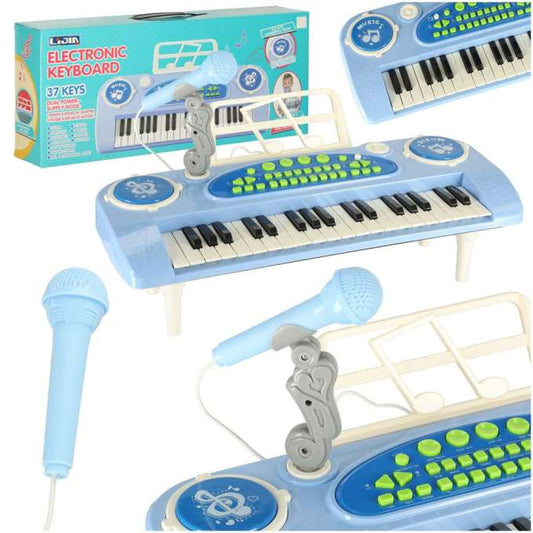 Pianinas su mikrofonu mėlynas