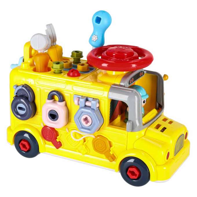 Edukacinis autobusas su varžtais ir atsuktuvu