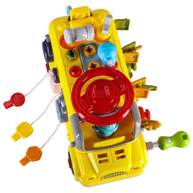 Edukacinis autobusas su varžtais ir atsuktuvu