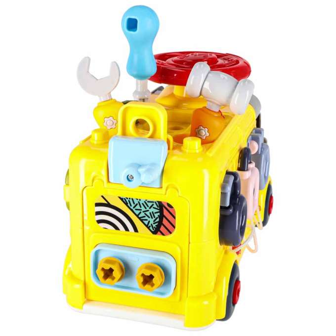 Edukacinis autobusas su varžtais ir atsuktuvu