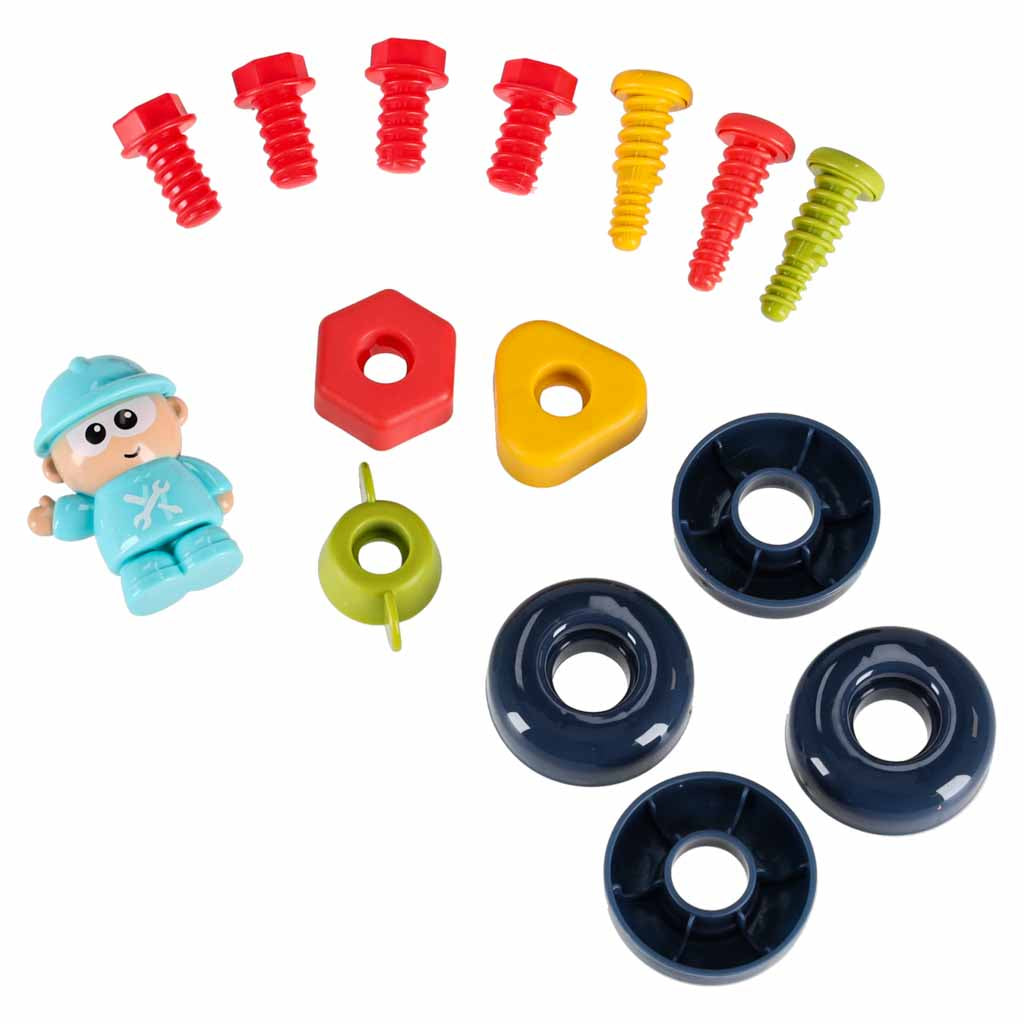 Edukacinis autobusas su varžtais ir atsuktuvu