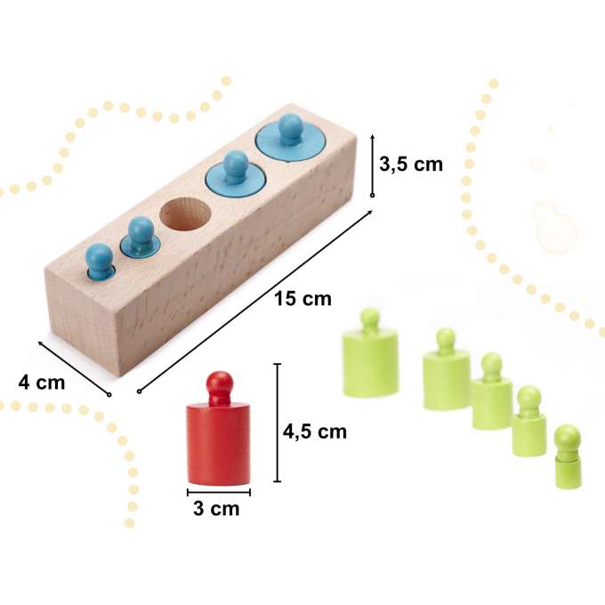 Montessori mediniai cilindrai