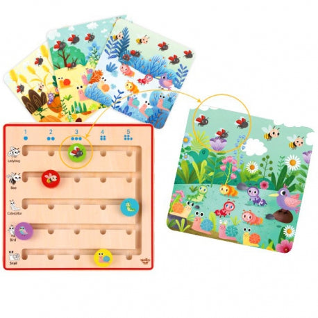 Žaidimas mokytis skaičiuoti gyvūnus