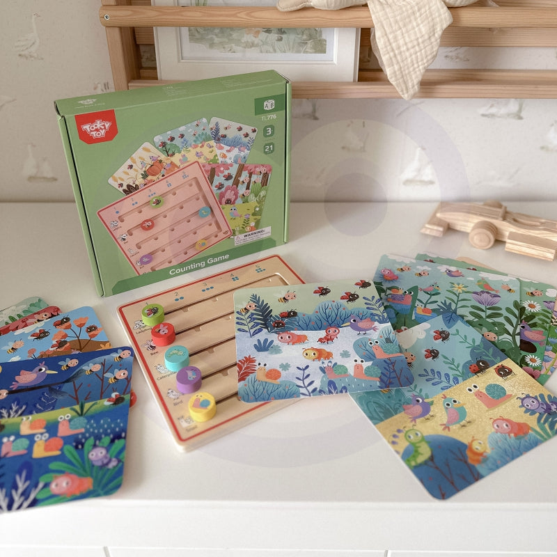 Žaidimas mokytis skaičiuoti gyvūnus