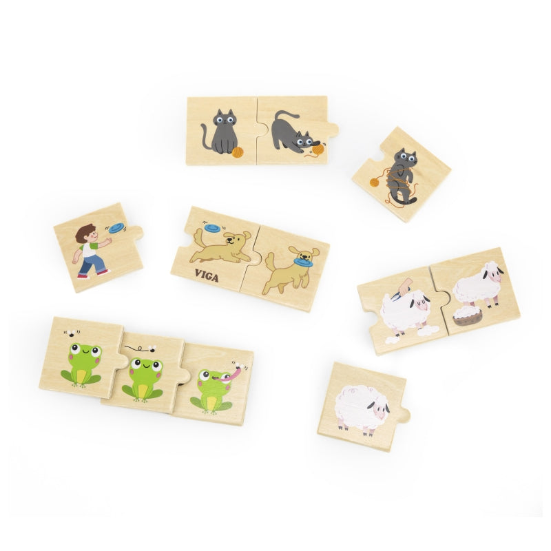 Medinė dėlionė, suderinti veiksmus