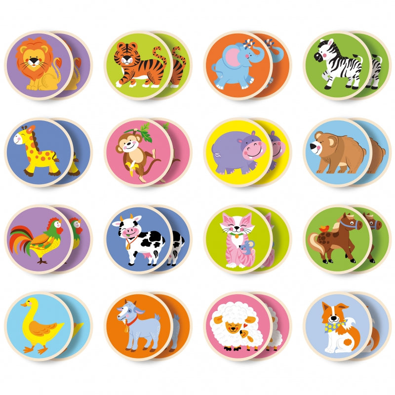 Viga atminties lavinimo žaidimas gyvūnai