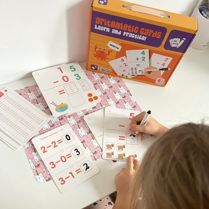 Edukacinės kortelės mokytis skaičiuoti